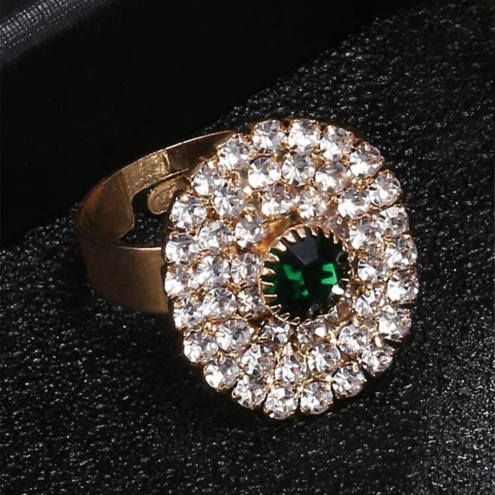 Green- Rhinestone watch set - Picture 2 of 3